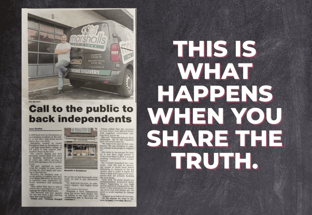 Case Study: Marshalls Pet Supplies – When Honesty Beats Algorithms this is what happens when you share the truth.